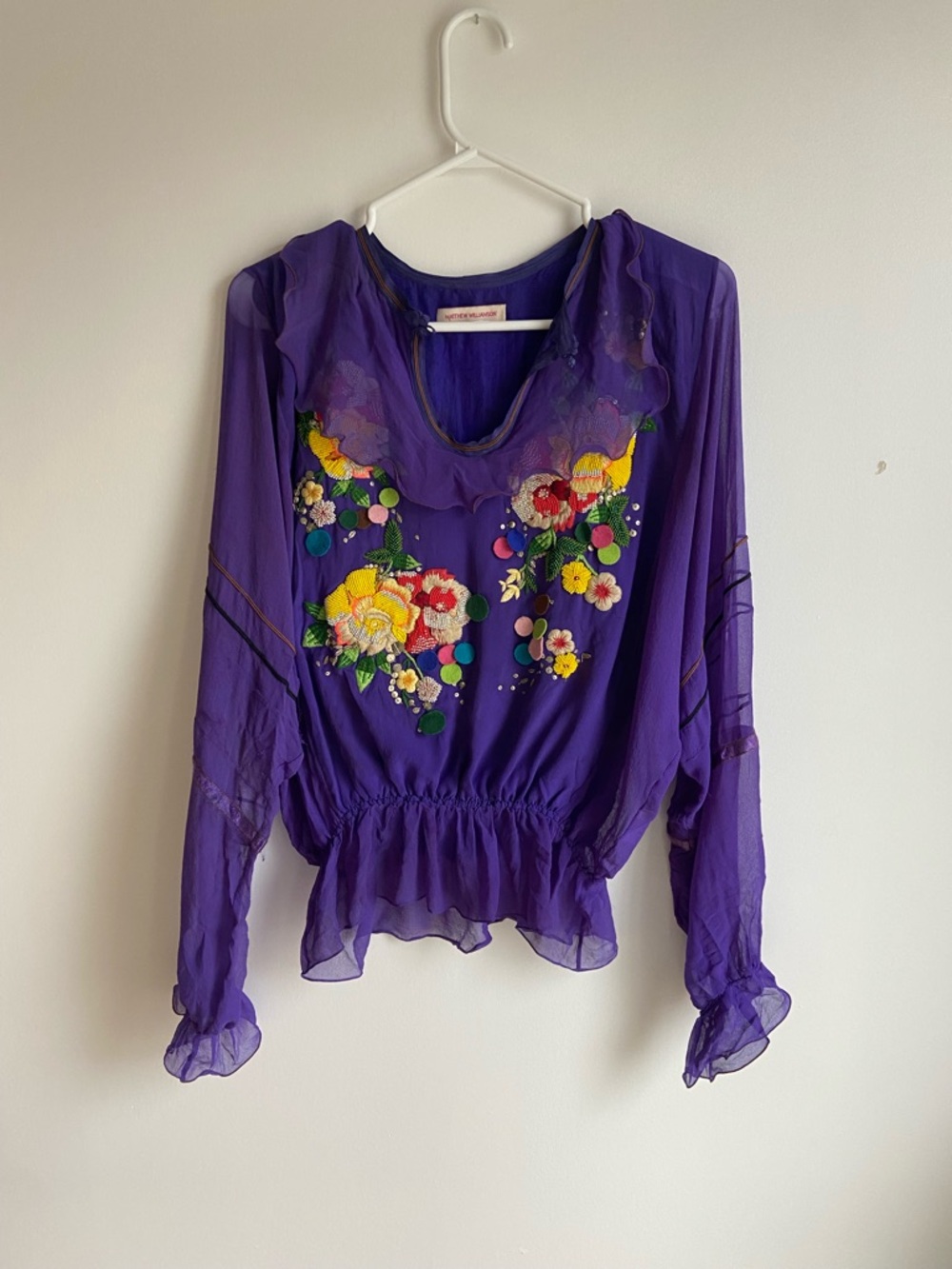 Matthew Williamson Beaded & Embroidered Blouse